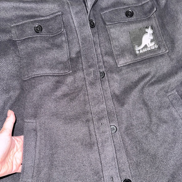 Kangol Gray Textured Jacket/Shacket - Picture 6 of 10